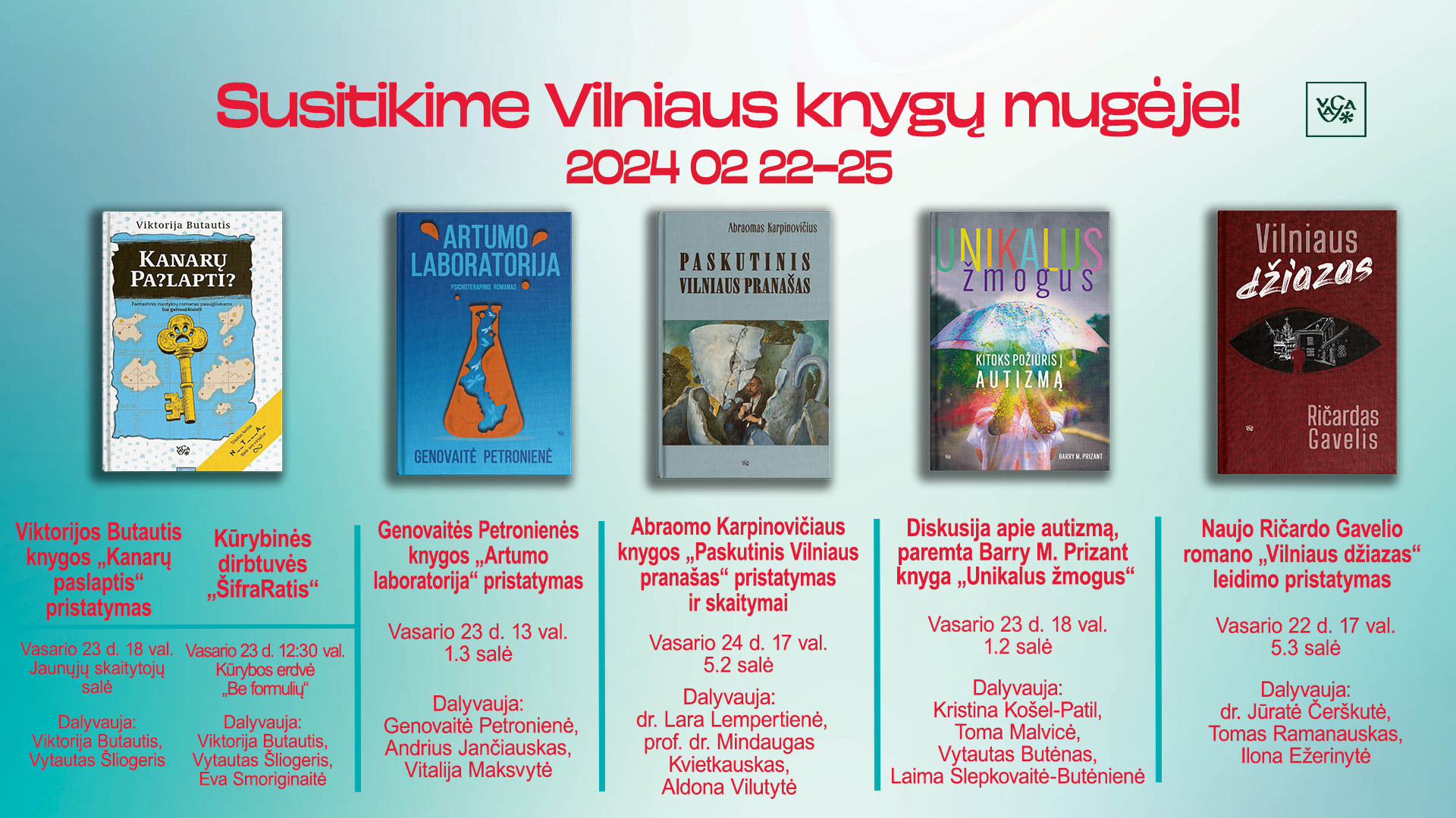 Leidykla "VAGA" rekomenduoja: kokius renginius aplankyti Vilniaus knygų mugėje